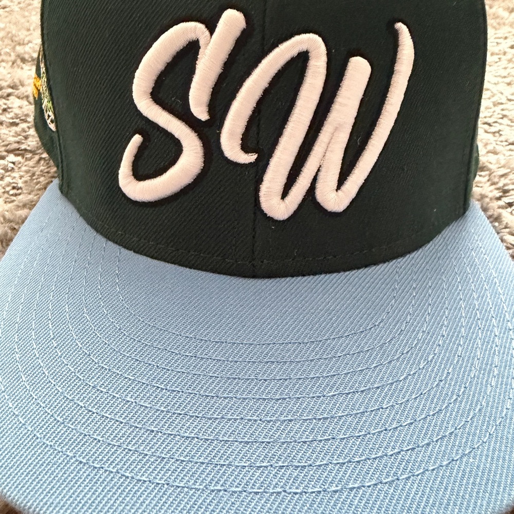 Jae Tips Autographed Savior World Wide HatStylish Green and Blue Cap